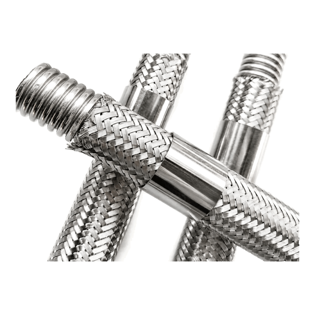 stainless steel braided conduit closeup 1200x1200