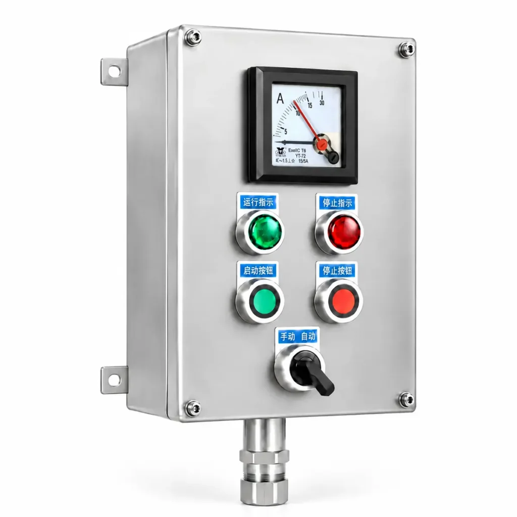 Stainless steel explosion-proof control station