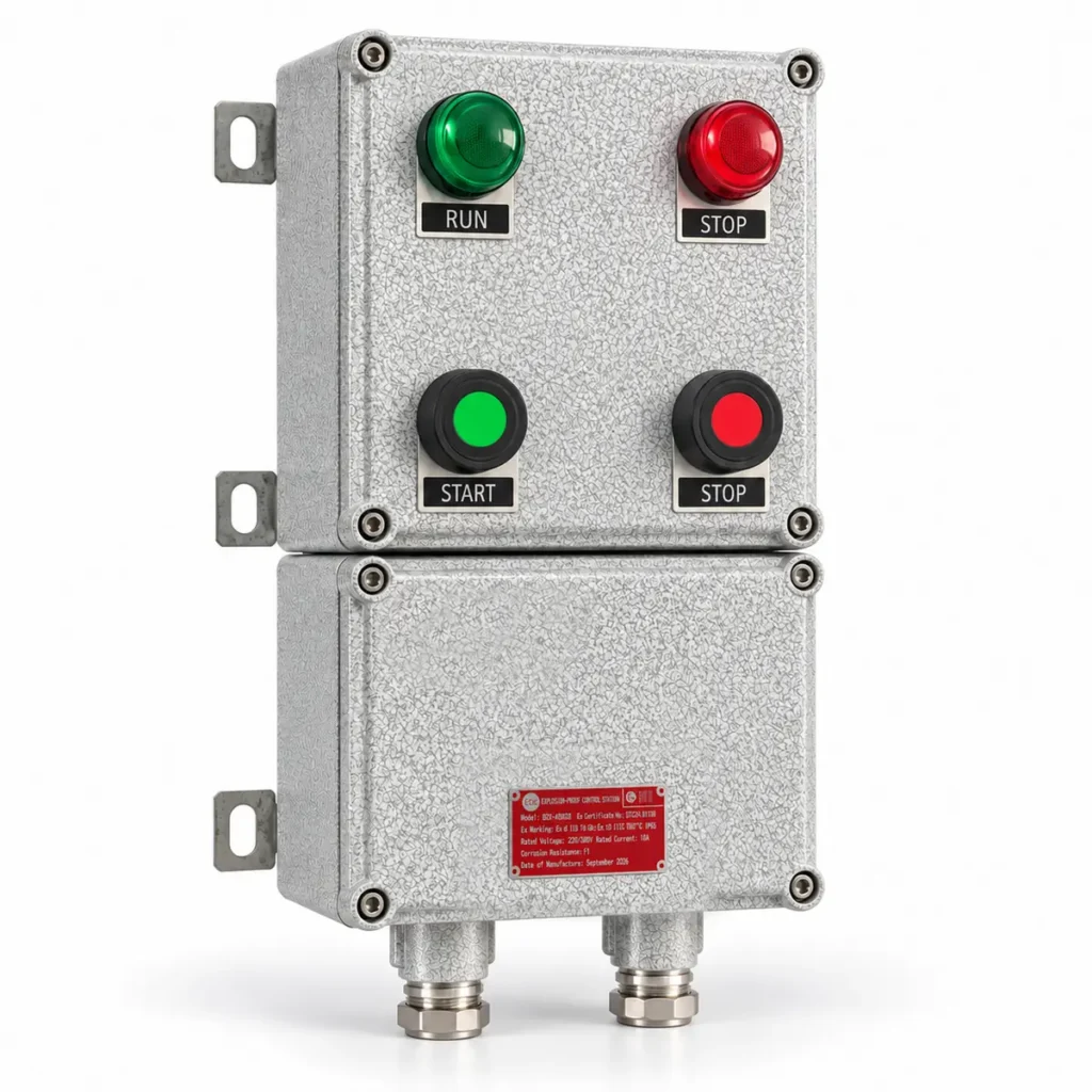 BZC8050 explosion-proof control station with indicator lights and push buttons