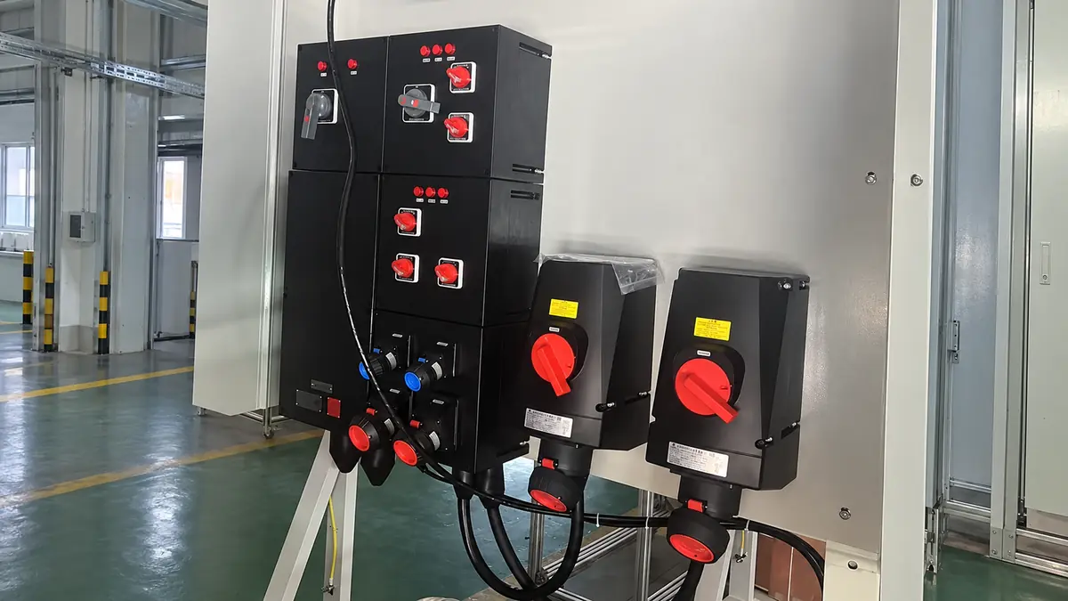 Material Selection Guide for Explosion-Proof Enclosures GRP explosion-proof control enclosures with rotary switches and industrial plugs